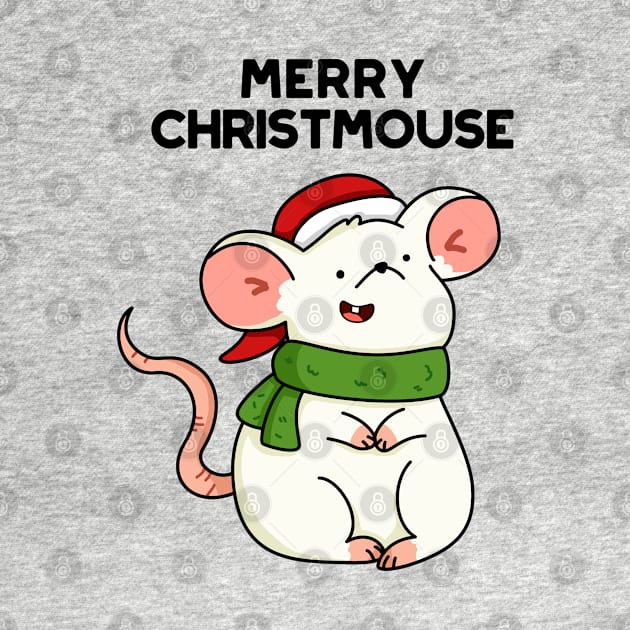 Christmouse Cute Christmas Mouse Pun by punnybone